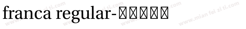 franca regular字体转换